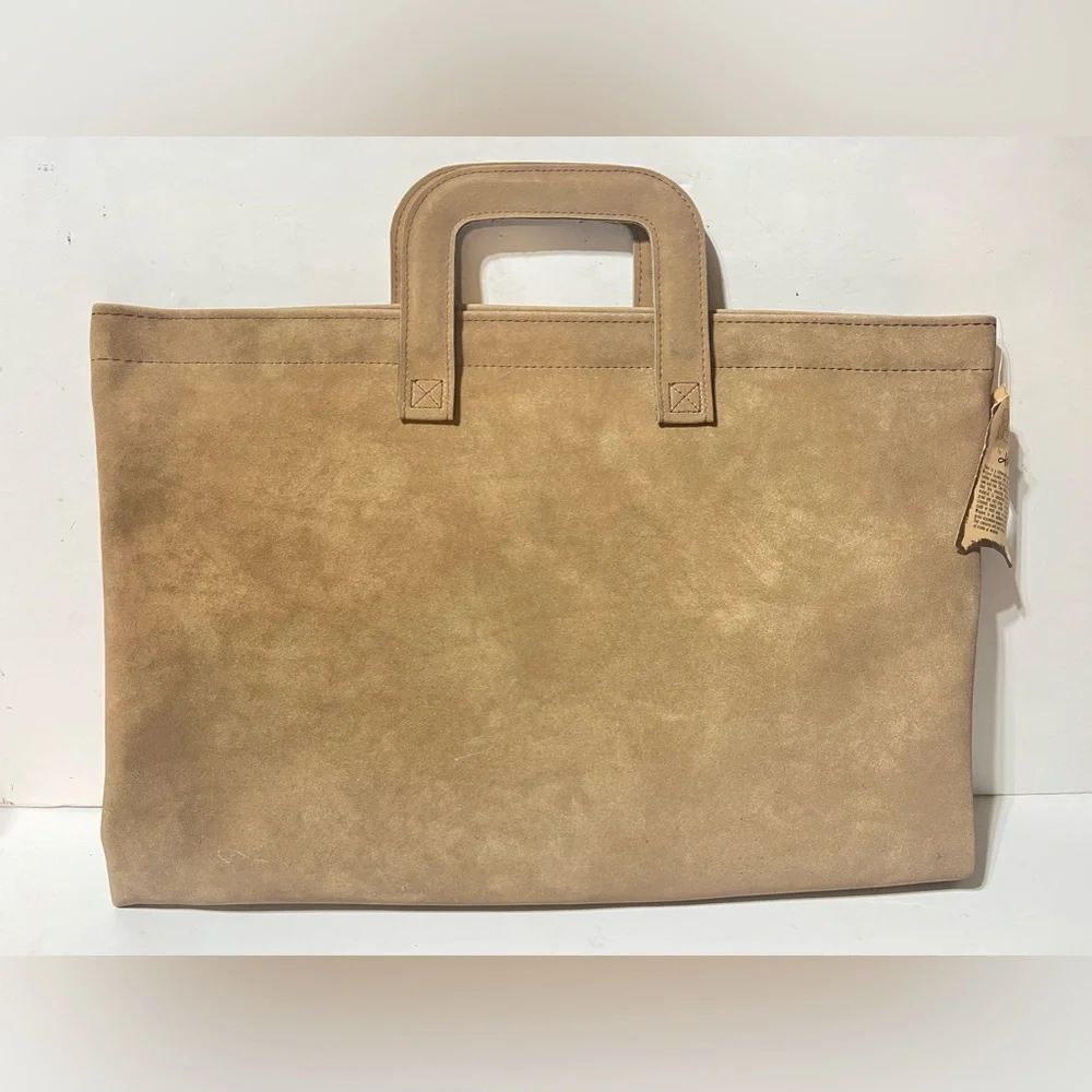 IBM Hazel Mojave Suede Bag Tan Vintage Conference Messenger Memorabilia